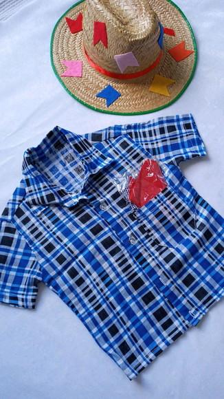 Camisa Xadrez Infantil Junino São João