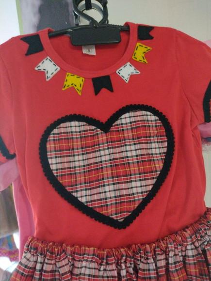 Conjunto Caipira Infantil São João Junino Xadrez