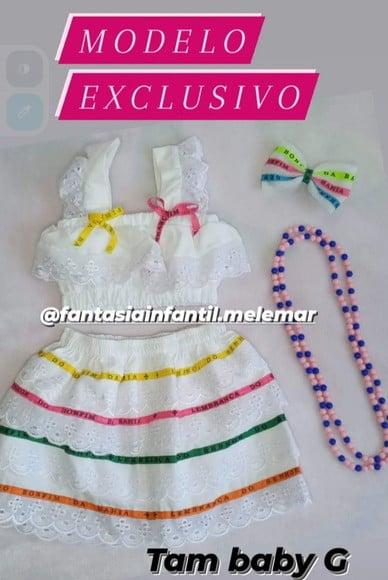 Fantasia Baiana Carnaval Folclore Personalizada