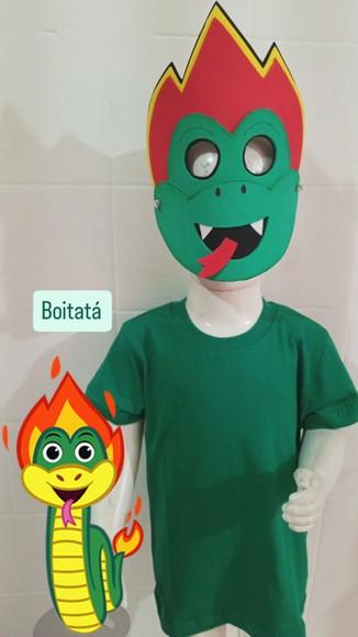 Fantasia Boitatá Folclore Máscara e Blusa