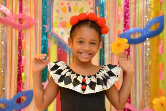 Fantasia Colombina Carnaval Infantil 4 e 6 Anos