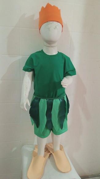 Fantasia Curupira Folclore com Camisa e Pé