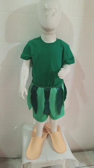 Fantasia Curupira Folclore com Camisa e Pé