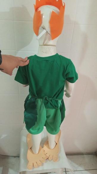 Fantasia Curupira Folclore com Camisa e Pé