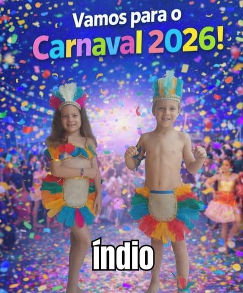 Fantasia Índio Feminino Masculino Tamanho Único Infantil