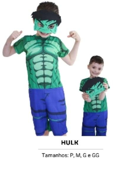 Fantasia Hulk Marvel Super Heróis