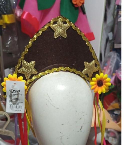 Fantasia Maria Bonita São João com Chapéu Acessorio Cabelo