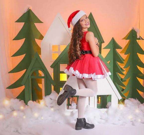 Fantasia Natal Bebe Mamae Noel