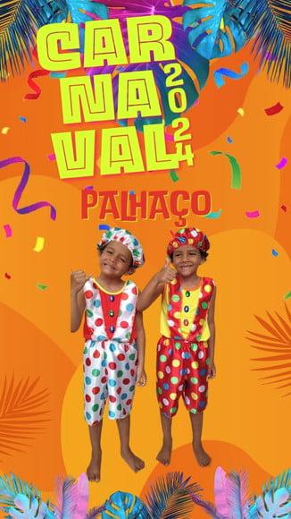 Fantasia Palhaço Masculino Carnaval Infantil