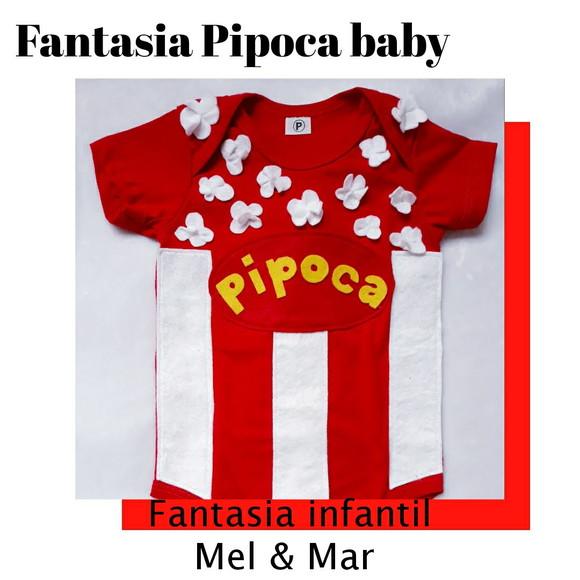 Fantasia pipoca Baby feminino com saia