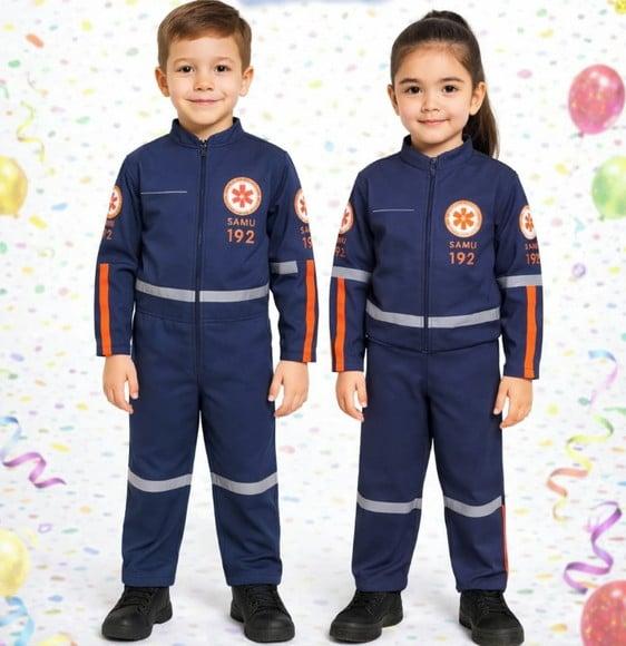 Fantasia Profissão Samu Emfermeiro Infantil Unisex