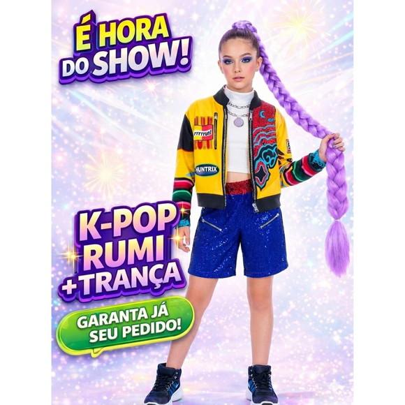 Guerreira Kpop Fantasia Rumi com Trança