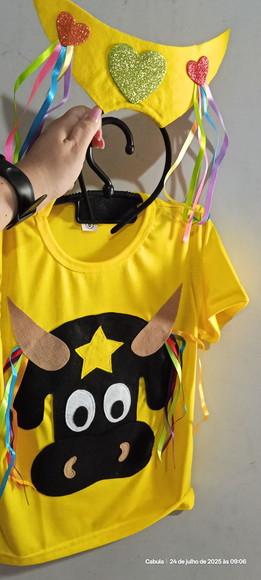 Kit Camisa bumba meu boi folclore + tiara tematica