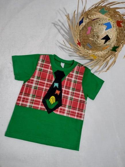 Kit Junino Camisa e Chapéu Palha Diverso