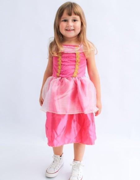Princesa Aurora Vestido Rosa Bela Adormecida