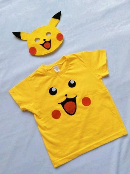 Pikachu Pokemon Camisa + Mascara