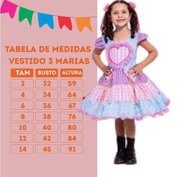 Vestido Caipira Coração São João Junino Rosa e Lilas
