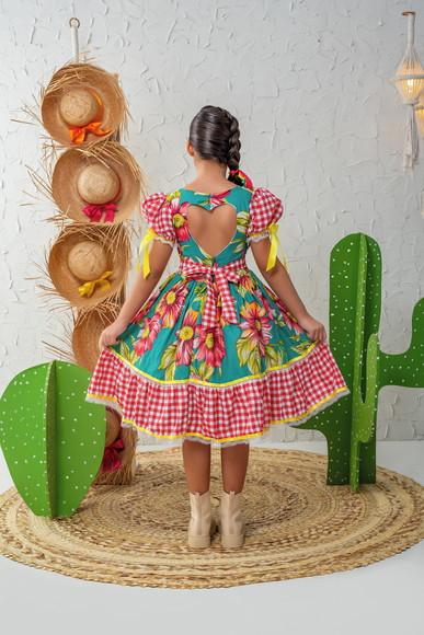 Vestido Caipira Infantil São Joao
