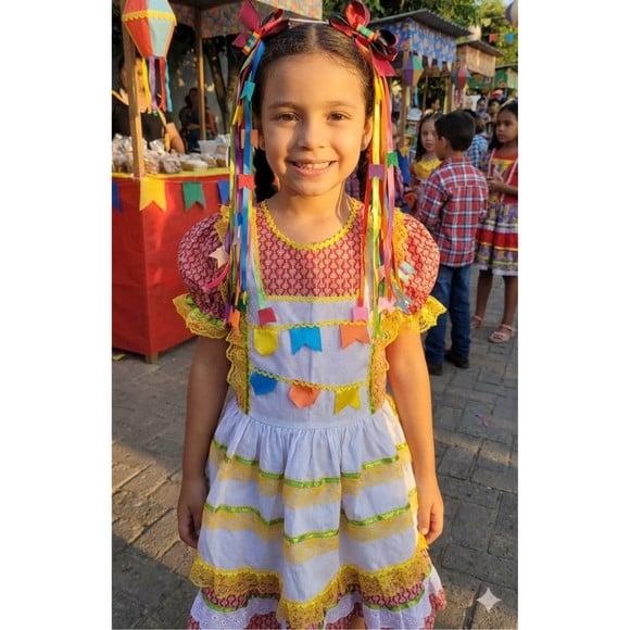 Vestido Infantil Caipira São João Junino