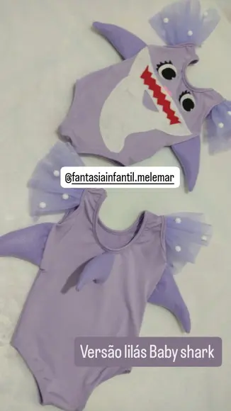 Baby Shark Fantasia Carnaval Aniversário Infantil