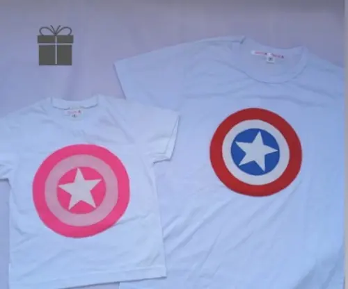 Camisa Capitão América Personalizada Dia dos Pais