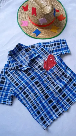 Camisa Xadrez Infantil Junino São João