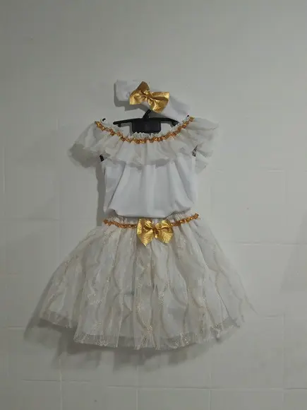 Fantasia Baiana Infantil Dourado