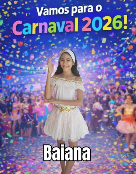 Fantasia Baiana Infantil Dourado