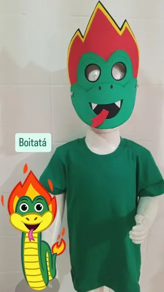Fantasia Boitatá Folclore Máscara e Blusa