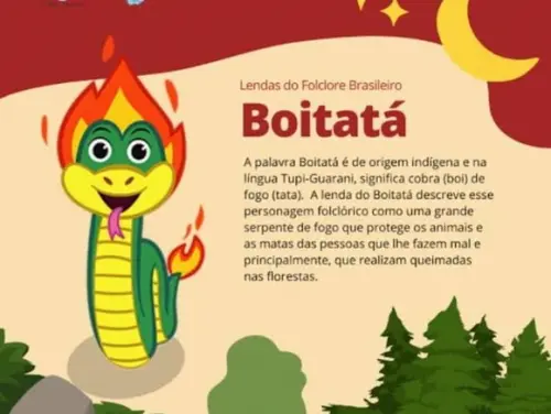 Fantasia Boitatá com Capa Folclore