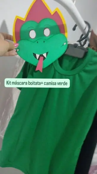 Fantasia Boitatá Folclore Máscara e Blusa