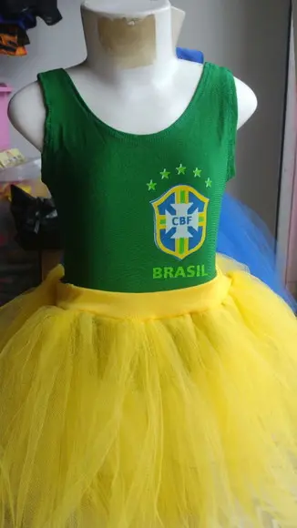 Fantasia Collant Body Brasil Infantil