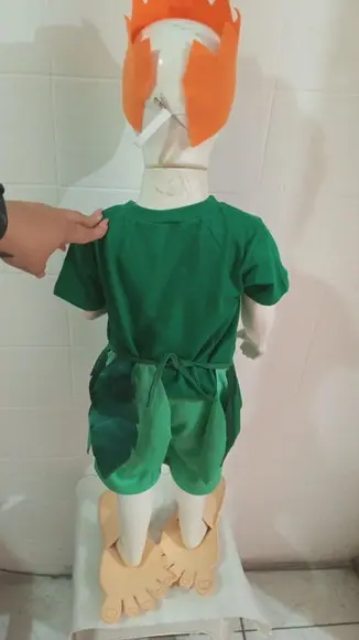 Fantasia Curupira Folclore com Camisa e Pé