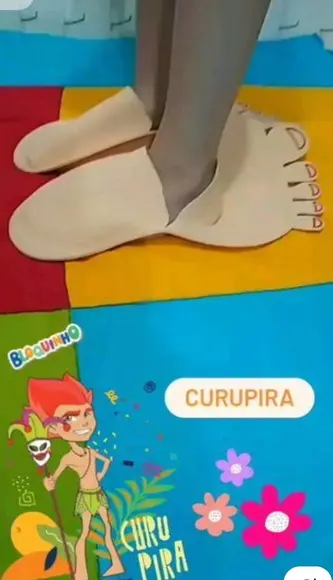 Fantasia Curupira Folclore com Camisa e Pé