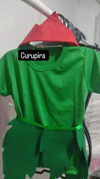 Fantasia Curupira Folclore com Camisa e Pé