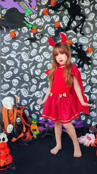 Fantasia Halloween Diabinha Infantil
