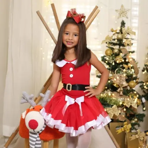 Fantasia Natal Bebe Mamae Noel