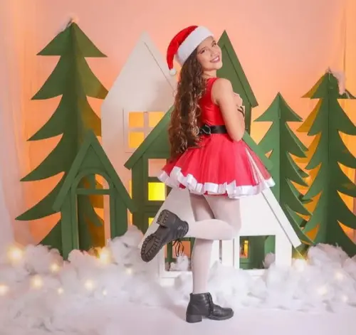 Fantasia Natal Bebe Mamae Noel