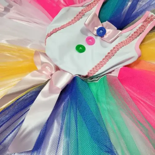 Fantasia Palhaçinha Circo Infantil com Tiara