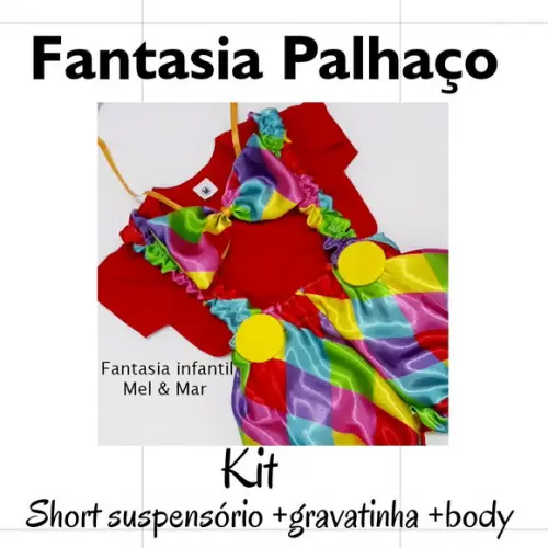 Fantasia palhaço com Body