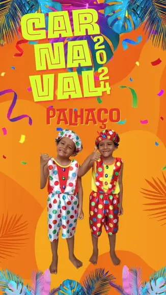Fantasia Palhaço Masculino Carnaval Infantil
