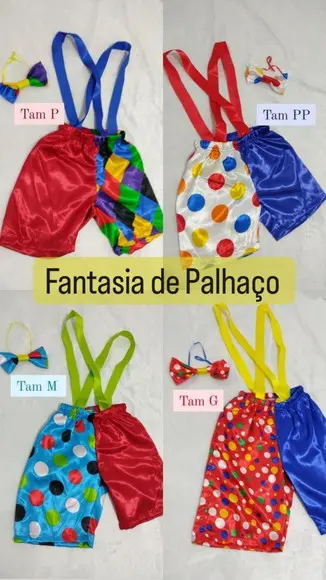 Fantasia Palhaço Infantil Carnaval Circo
