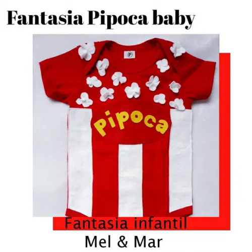 Fantasia pipoca Baby feminino com saia