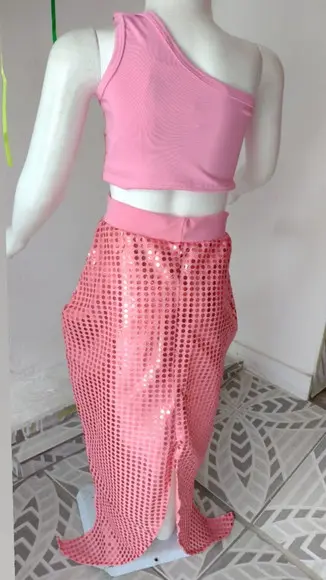 Fantasia Sereia Calda Ariel Rosa
