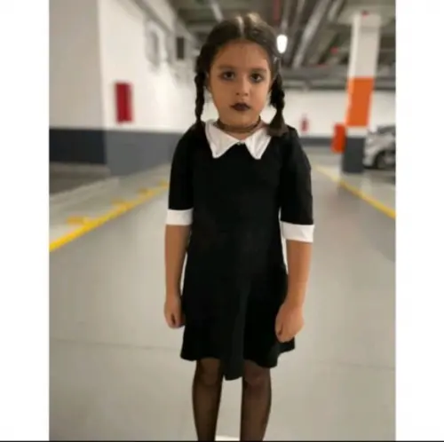 Fantasia Wandinha Carnaval Halloween Infantil