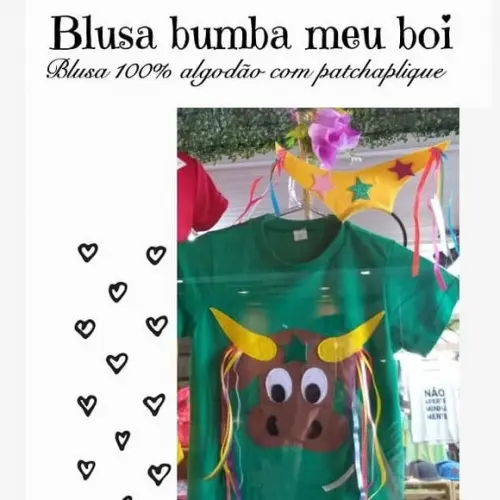 Kit Camisa bumba meu boi folclore + tiara tematica