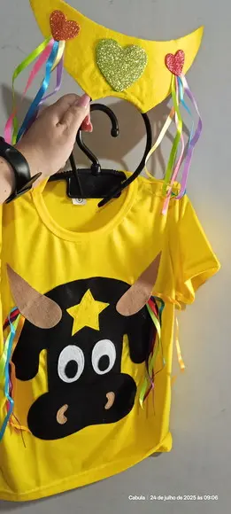 Kit Camisa bumba meu boi folclore + tiara tematica