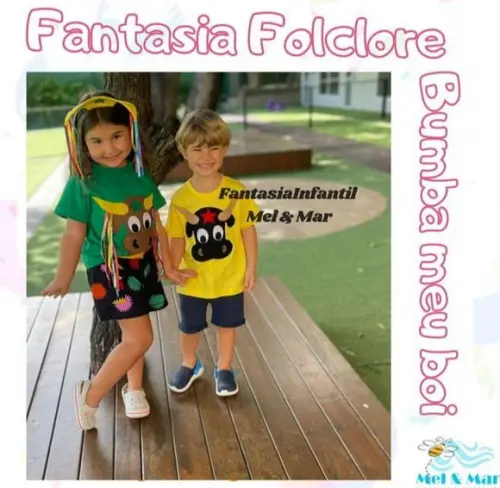 Kit Camisa Bumba Meu Boi Folclore Boi Bumba Infantil