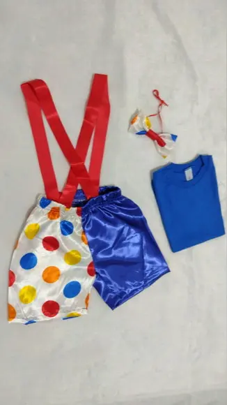 Kit Fantasia Palhaço Infantil Carnaval Circo