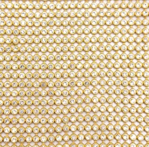 Manta 10x45cm Termocolante Laços e Chinelos Dourada Strass.